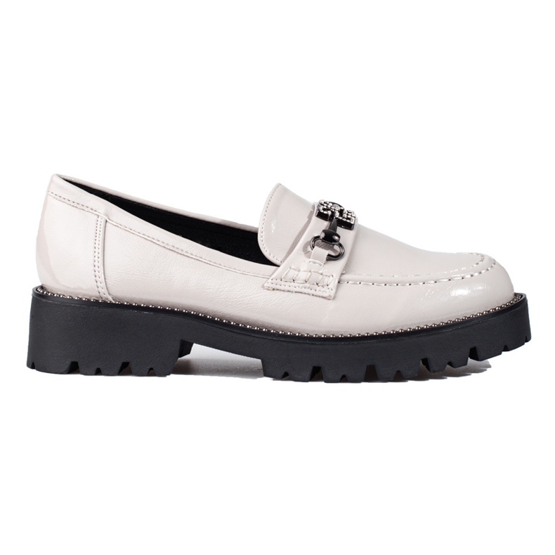 Elegante mocassim plataforma cinza, Shelovet