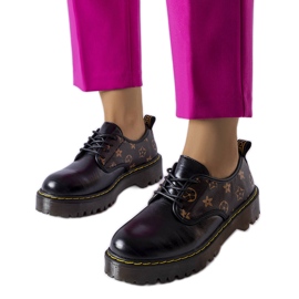Botas Eugenia pretas com aplicações castanhas preto