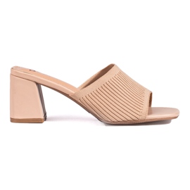 Chinelos de mulher em tecido Shelovet bege