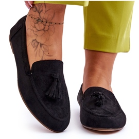 FB1 Mocassim Clássico de Camurça com Borlas Preto Averil FB1 Mocassim Clássico de Camurça com Borlas Preto Averil