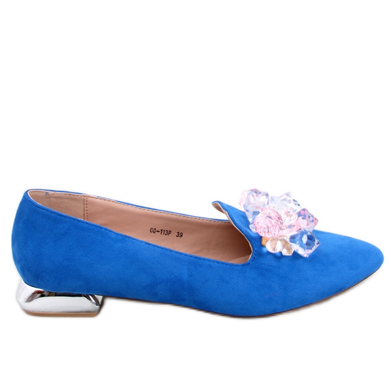 PA1 Mocassim Lords com pedras Falconi Royal Blue azul