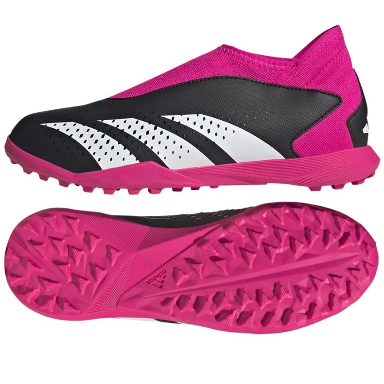 Chuteira Adidas Predator Accuracy.3 Ll Tf Jr GW7092 rosa preto