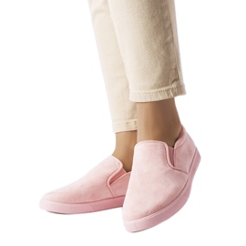 Tênis de camurça ecológica rosa, Leroy