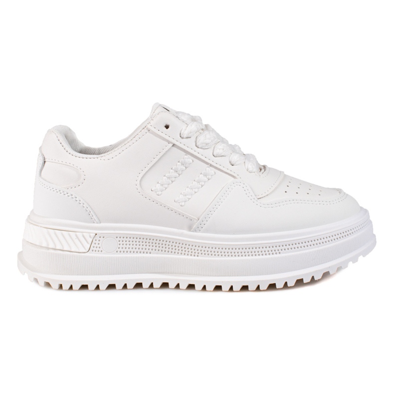 Sapatos esportivos femininos Shelovet tênis de sola grossa branco