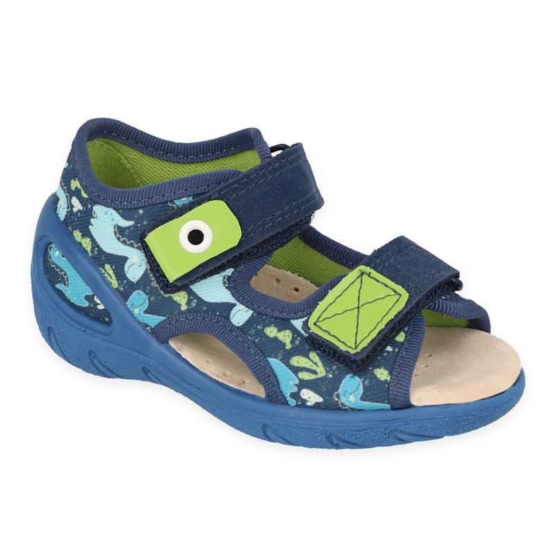 Befado sapatos infantis pu 065X163 azul marinho azul verde