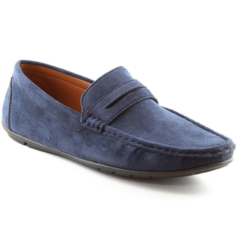 Mocassins masculinos de camurça azul marinho McKeylor 2259