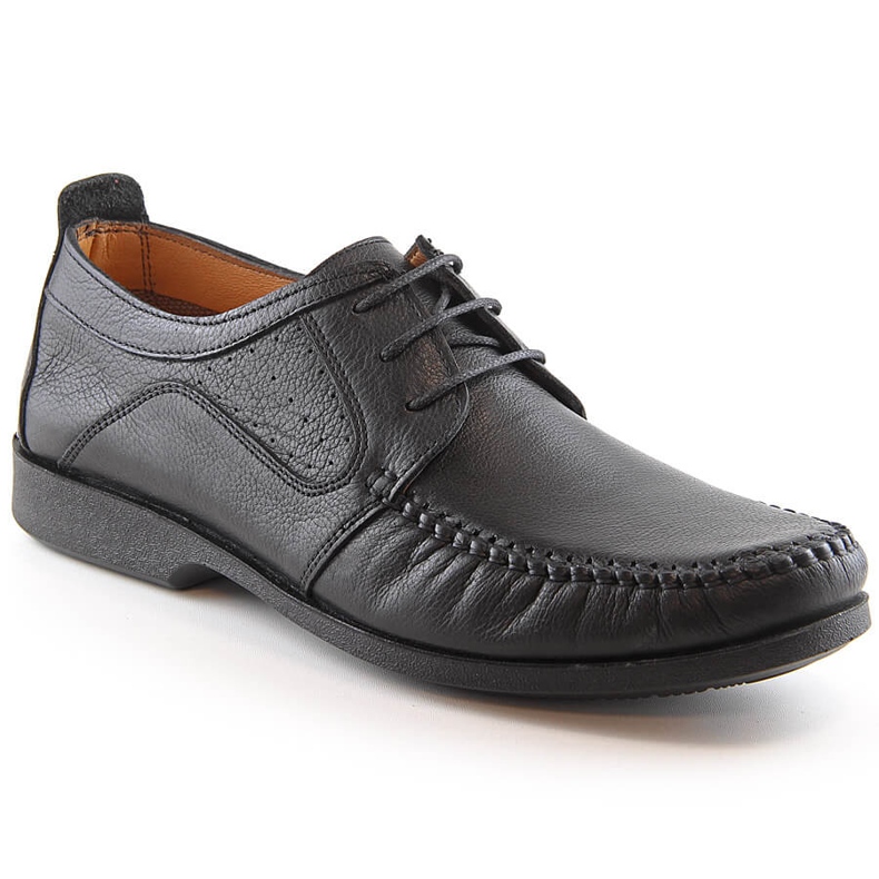 Mocassins masculinos confortáveis ​​de couro preto T.Sokolski W21-900
