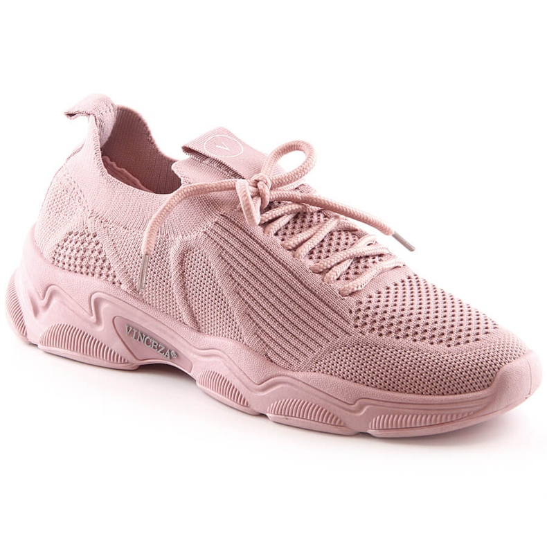 Calçado esportivo feminino slip-on rosa Vinceza 13574