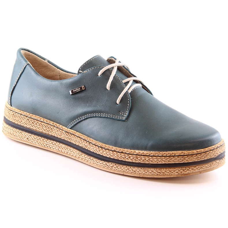 Sapatos de couro confortáveis ​​para mulheres na plataforma verde Helios 380