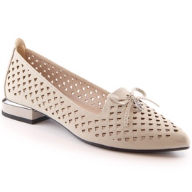 Sapatos pontiagudos vazados femininos Jezzi ASA178-5 prata Sapatos pontiagudos vazados femininos Jezzi ASA178-5 prata