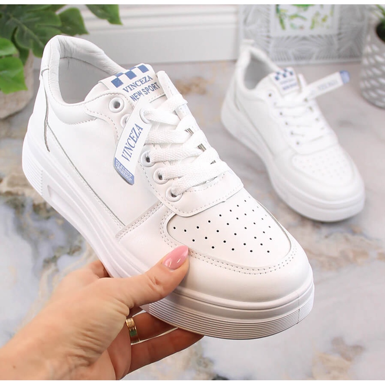 Tênis esportivo feminino branco Vinceza 34603