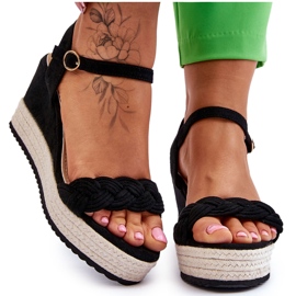 Sandálias Clássicas de Camurça com Cunha Preto Denisse Sandálias Clássicas de Camurça com Cunha Preto Denisse