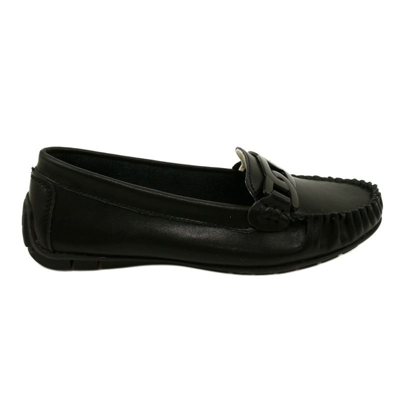 Mocassim feminino de couro Filippo DP4547 preto