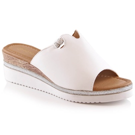 Chinelos de cunha brancos de mulher Potocki YQ21005 Chinelos de cunha brancos de mulher Potocki YQ21005