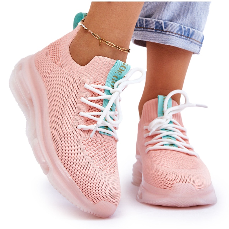 Sapato meia sem cadarço feminino GOE JJ2N4081 rosa claro Sapato meia sem cadarço feminino GOE JJ2N4081 rosa claro