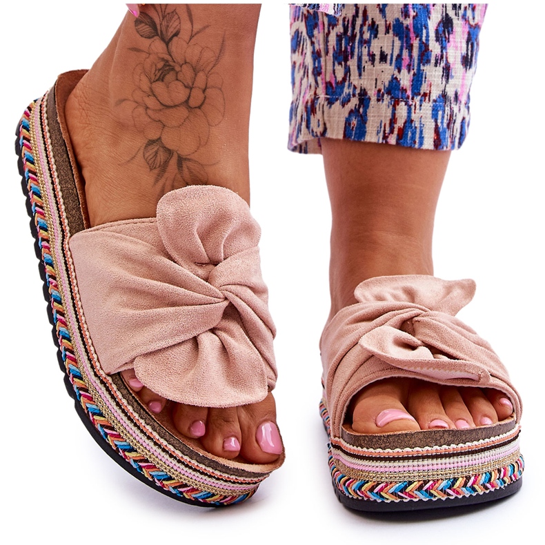 Chinelos Femininos On A Massive Platform Rosa Claro Terisa