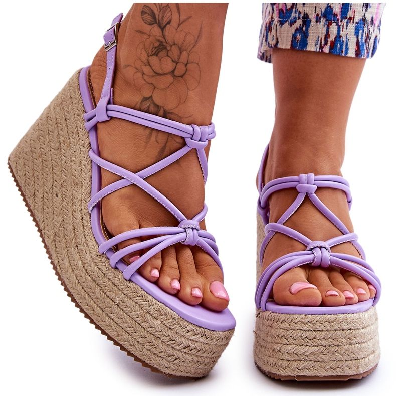 Sandálias da moda Nessia Wedge Wedge com trança tolet
