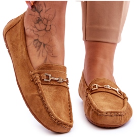 Mocassins de camurça com ornamento Eleina marrom