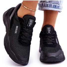 Sapatos esportivos femininos de tecido com sistema de espuma viscoelástica Big Star LL274A065 preto