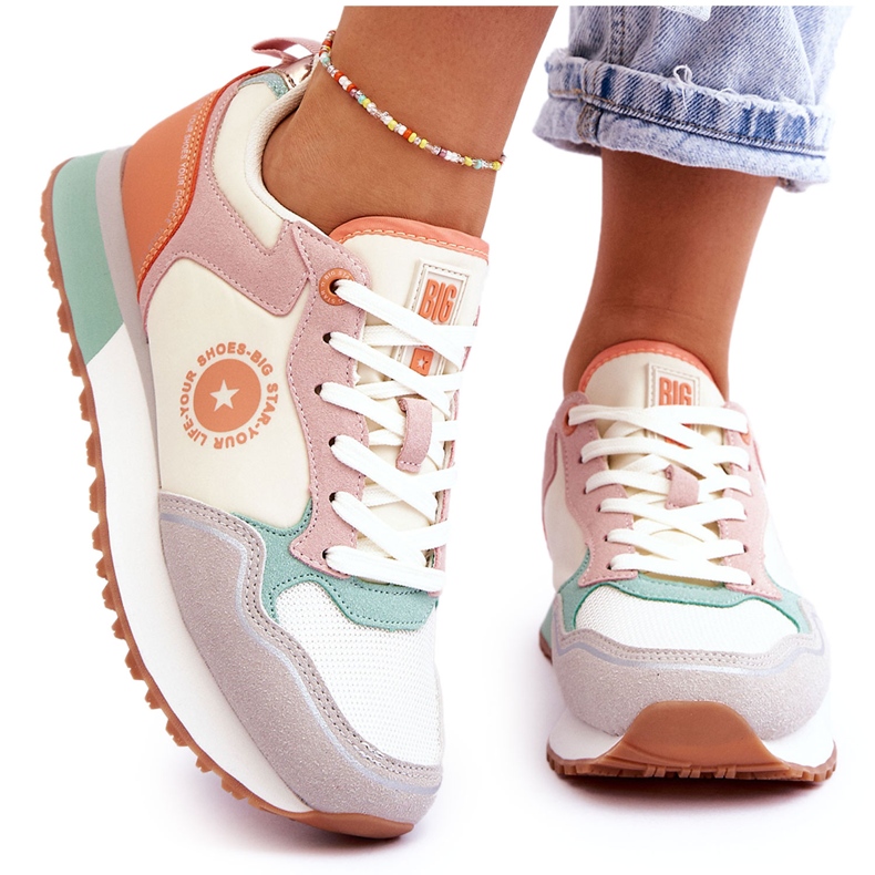Tênis feminino sistema de espuma viscoelástica Big Star LL274542 multicolorido Tênis feminino sistema de espuma viscoelástica Big Star LL274542 multicolorido