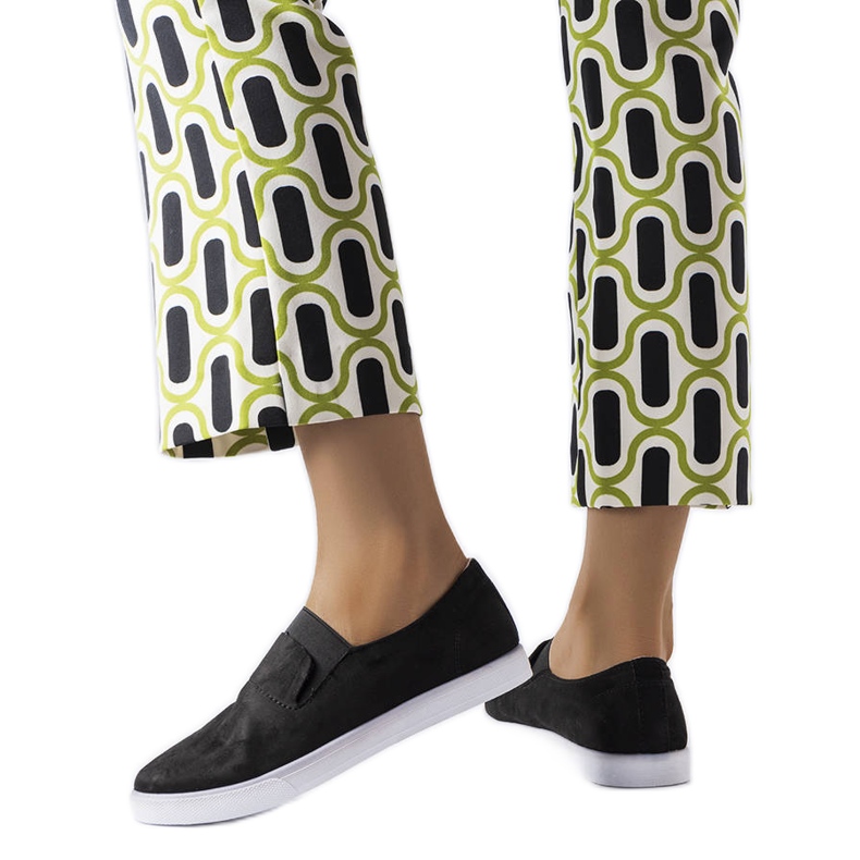 Tênis Jamal preto de camurça ecológica