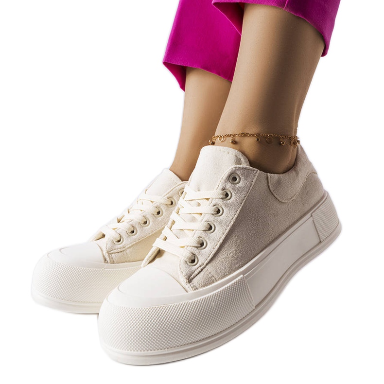 BM Tênis plataforma bege Agathe.