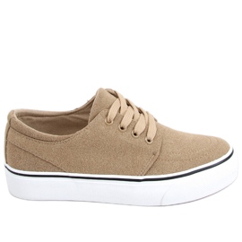 BM Tênis feminino Ming Khaki bege