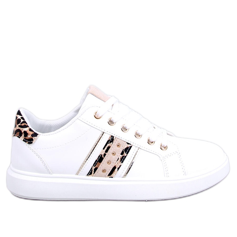 BM Sapatilhas de mulher Henne Leopard branco