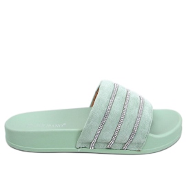 BM Slides de strass Lynne Green verde