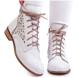 Lewski Shoes Botas femininas de couro com zíper sapatos esquerdos 3186 ervilhas brancas branco Lewski Shoes Botas femininas de couro com zíper sapatos esquerdos 3186 ervilhas brancas branco