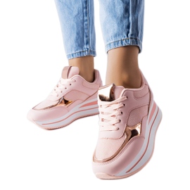 Tênis rosa com solado grosso Ethel