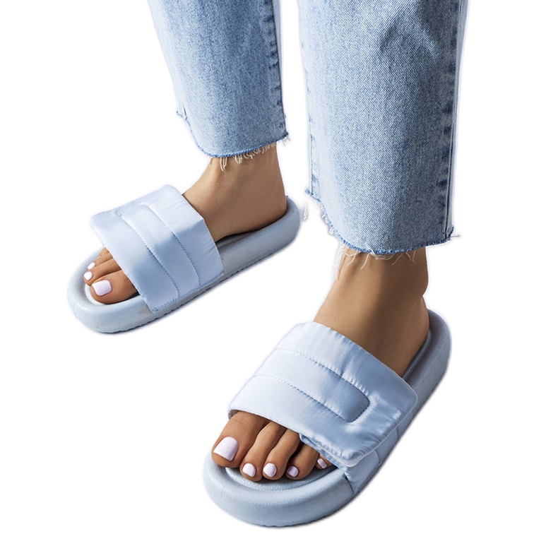 BM Aleron chinelos de velcro azul