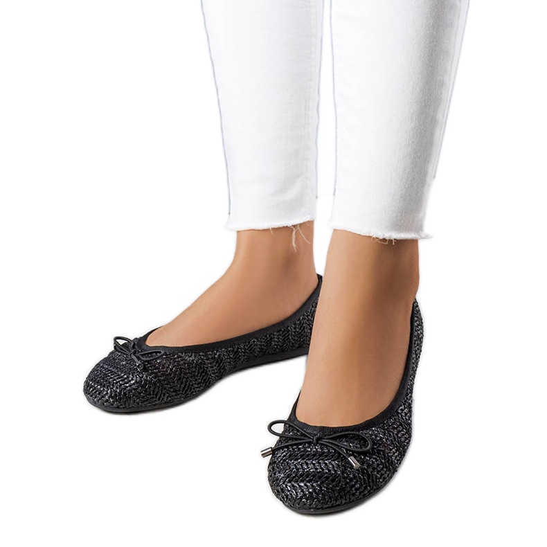 Bailarinas Principe black openwork preto