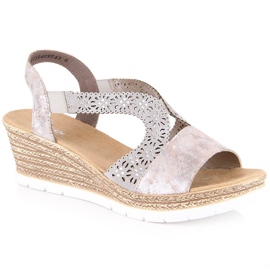 Sandálias cómodas de mulher com elástico Rieker 61916-91 multicolorido Sandálias cómodas de mulher com elástico Rieker 61916-91 multicolorido
