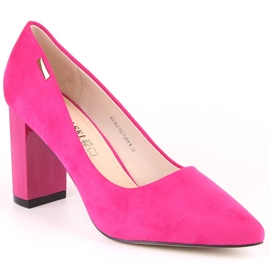 Sapatos femininos de camurça fúcsia T.Sokolski W23-402 rosa
