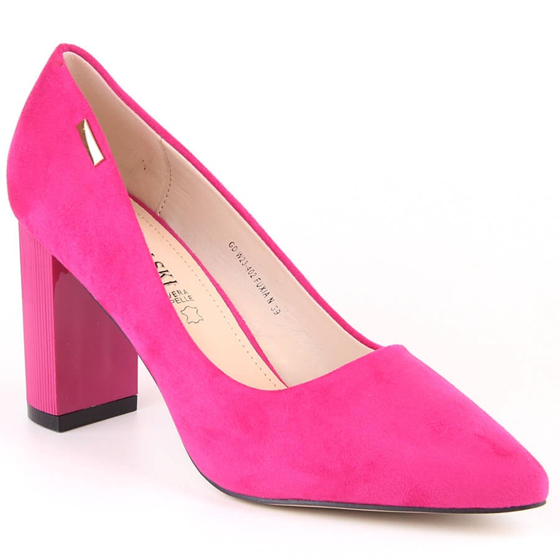 Sapatos femininos de camurça fúcsia T.Sokolski W23-402 rosa