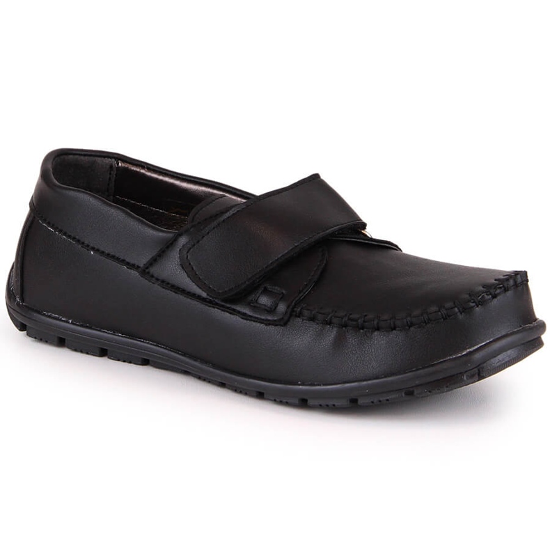 Meninos mocassins formais com velcro preto Kornecki 6804