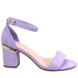 BM Dicarlo LT.PURPLE Sandália de camurça com salto roxo