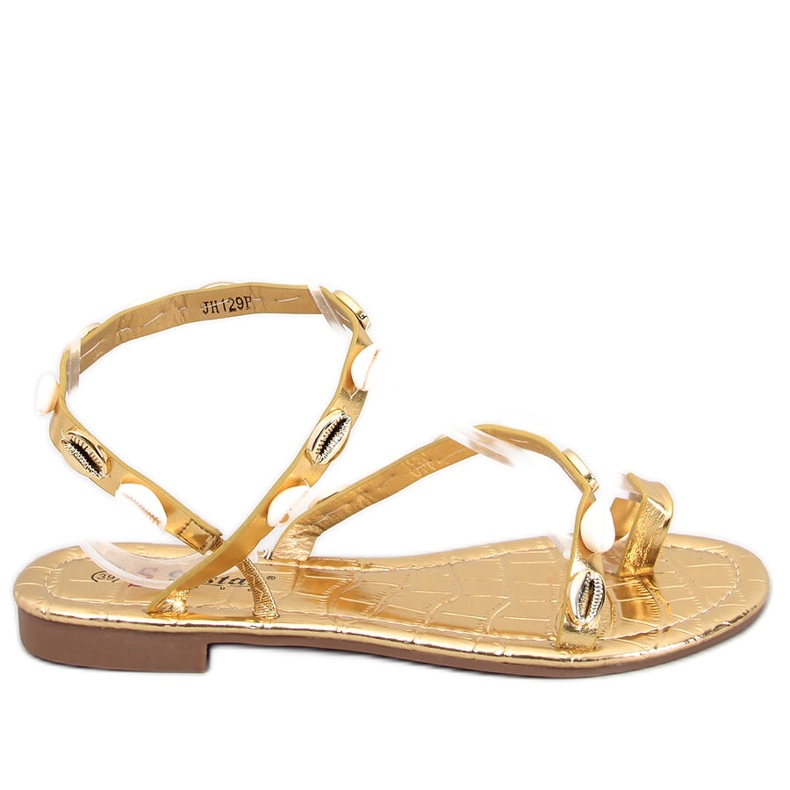 Seastar Chinelos Askren Gold com conchas dourado Seastar Chinelos Askren Gold com conchas dourado