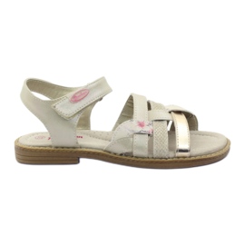 American Club American Sandals Gladiatori bege dourado