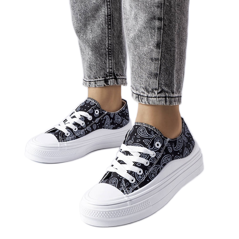 Tênis plataforma preto Bélair