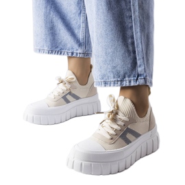 Tênis plataforma bege Charpentier Tênis plataforma bege Charpentier