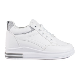 Tênis branco com cunha escondida da Shelovet