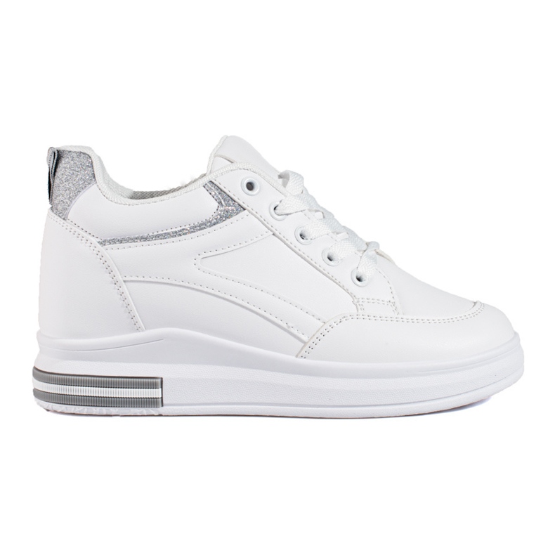 Tênis branco com cunha escondida da Shelovet