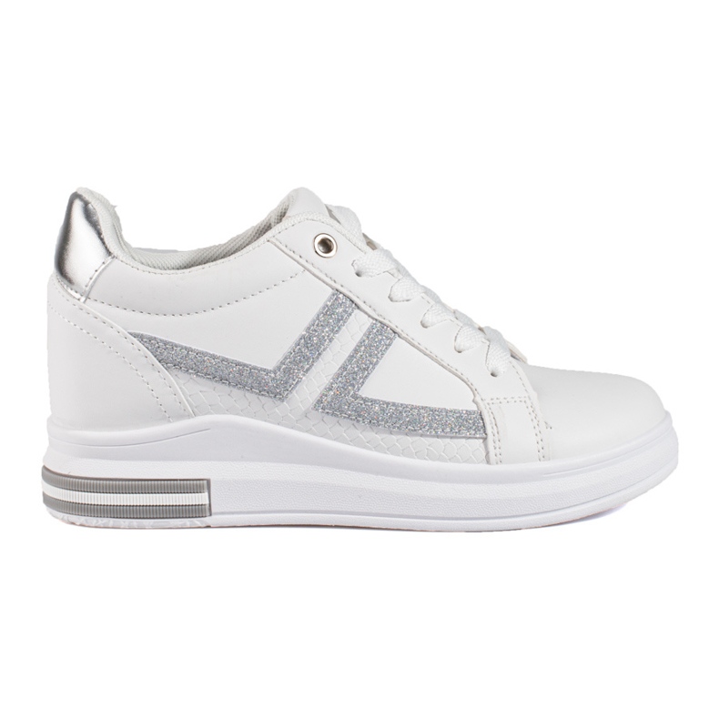 Tênis branco com cunha escondida da Shelovet