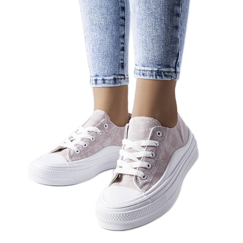 Tênis plataforma cinza Bélair