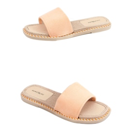 Chinelos de mulher Daniels Orange em camurça laranja