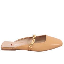 Seastar Chiara Camel chinelos com corrente bege