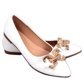 Seastar Bailarinas elegantes com fivela de Simona White branco