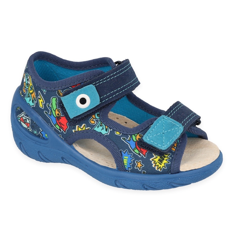 Befado sapatos infantis pu 065X168 azul marinho multicolorido